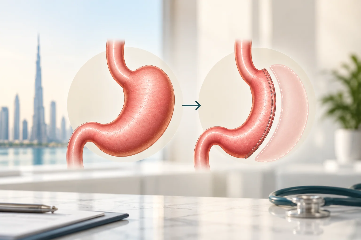 Gastric Sleeve Transformation Diagram